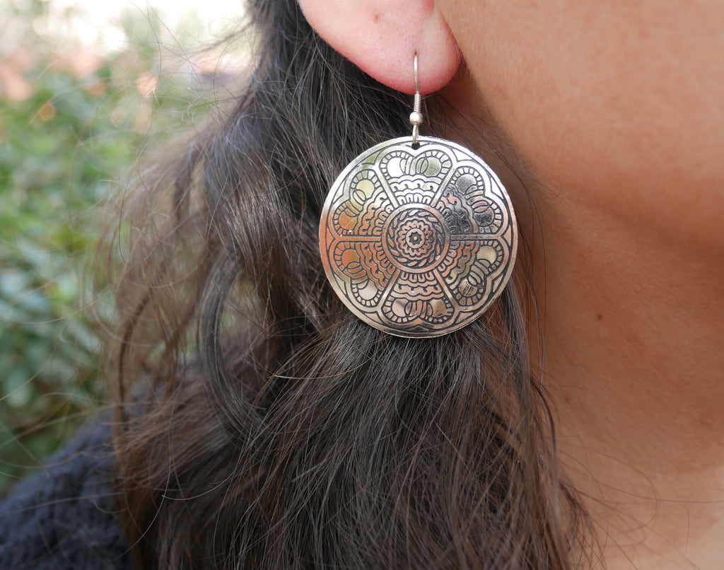 Boucles d'oreilles Jaipur orientales artisanat Inde