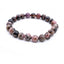 Bracelet Lithothérapie en Rhodonite naturelle 6 mm. Equilibre et protection