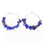 Boucles d'oreilles forme créole en Lapis Lazuli