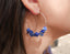 Boucles d'oreilles forme créole en Lapis Lazuli