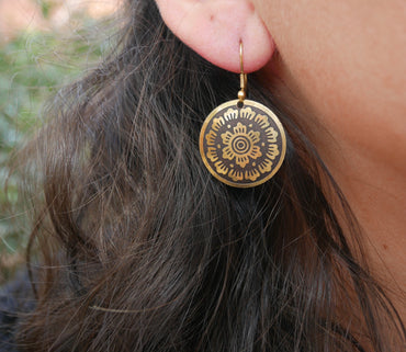 Boucles d'oreille' orientales Bhopal artisanat Rajasthan Inde