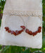Boucles d'oreilles forme créole en Jaspe Rouge