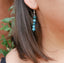 Boucles d'oreilles pendantes en Apatite naturelle