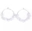 Boucles d'oreilles forme créole en Pierre de Lune