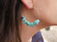 Boucles d'oreilles forme créole en Howlite Turquoise