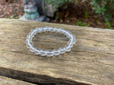 Bracelet en Cristal de Roche 6 mm - Force et Protection