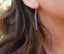 Boucles d'oreilles pendantes en Améthyste