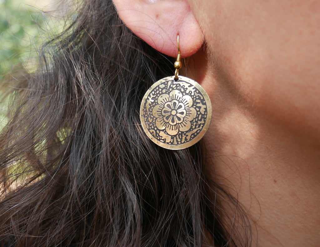 Boucles d'oreilles Bikaner orientales artisanat Inde