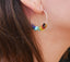 Boucles d'oreilles créoles 7 chakras, pierres forme chips