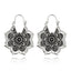 Boucles d'oreilles bohèmes en dentelle d'argent modèle Lotus