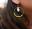 Boucles d'oreilles créoles en coquillages cauri et perles