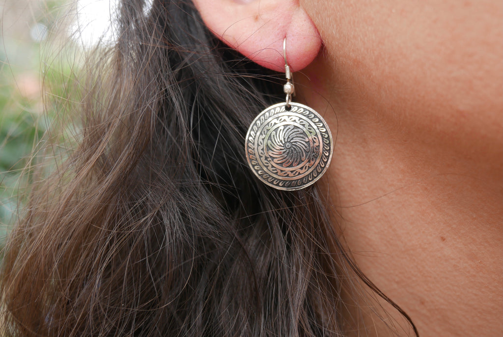 Boucles d'oreilles Nagpur orientales artisanat Inde