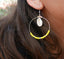 Boucles d'oreilles créoles en coquillages cauri et perles