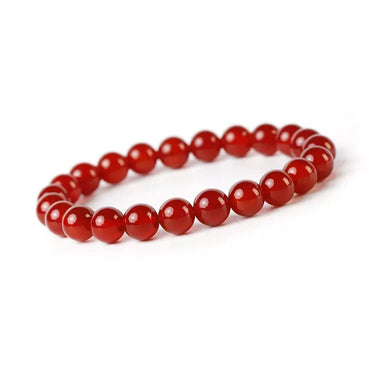 Bracelet en cornaline 6 mm- vitalité et dynamisme