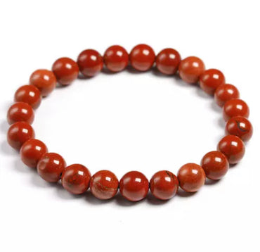 Bracelet en Jaspe rouge 6 mm- Protecteur suprême