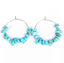 Boucles d'oreilles forme créole en Howlite Turquoise