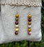 Boucles d'oreilles pendantes en Jaspe Mokaïte ou Mookaite - Crochets en argent 925