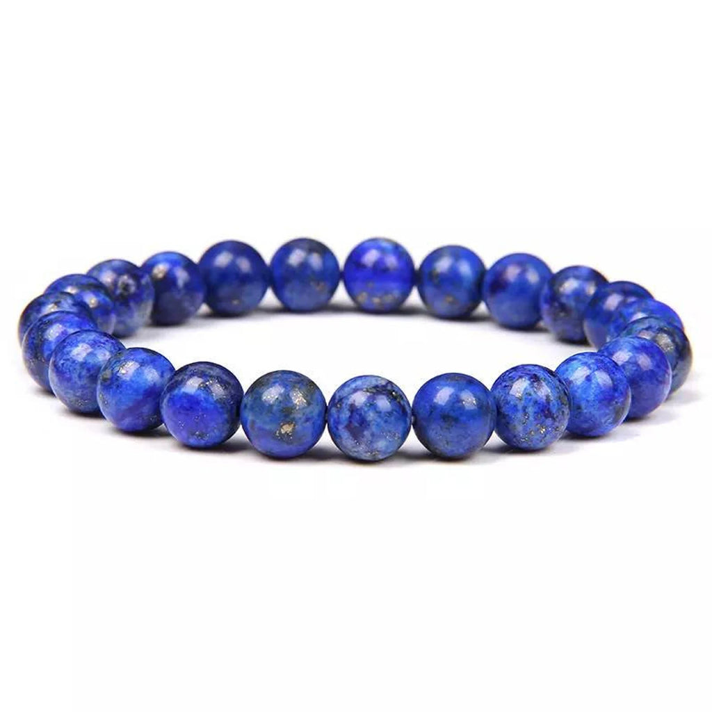 Bracelet en Lapis Lazuli naturel 6 mm- Bonne humeur et amitié