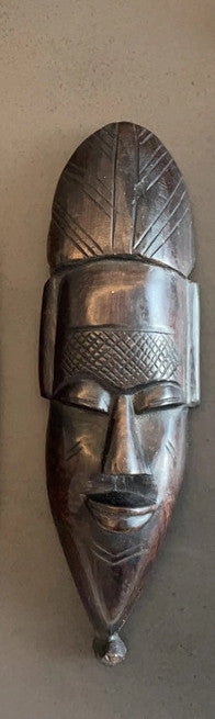 Masque africain en bois d'ébène - Artisanat du Sénégal