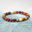 Bracelet élastique Lithothérapie en Jaspe Mokaïte ou Mookaite