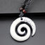 Collier unisexe Maori Koru spirale en poudre d'os de yak