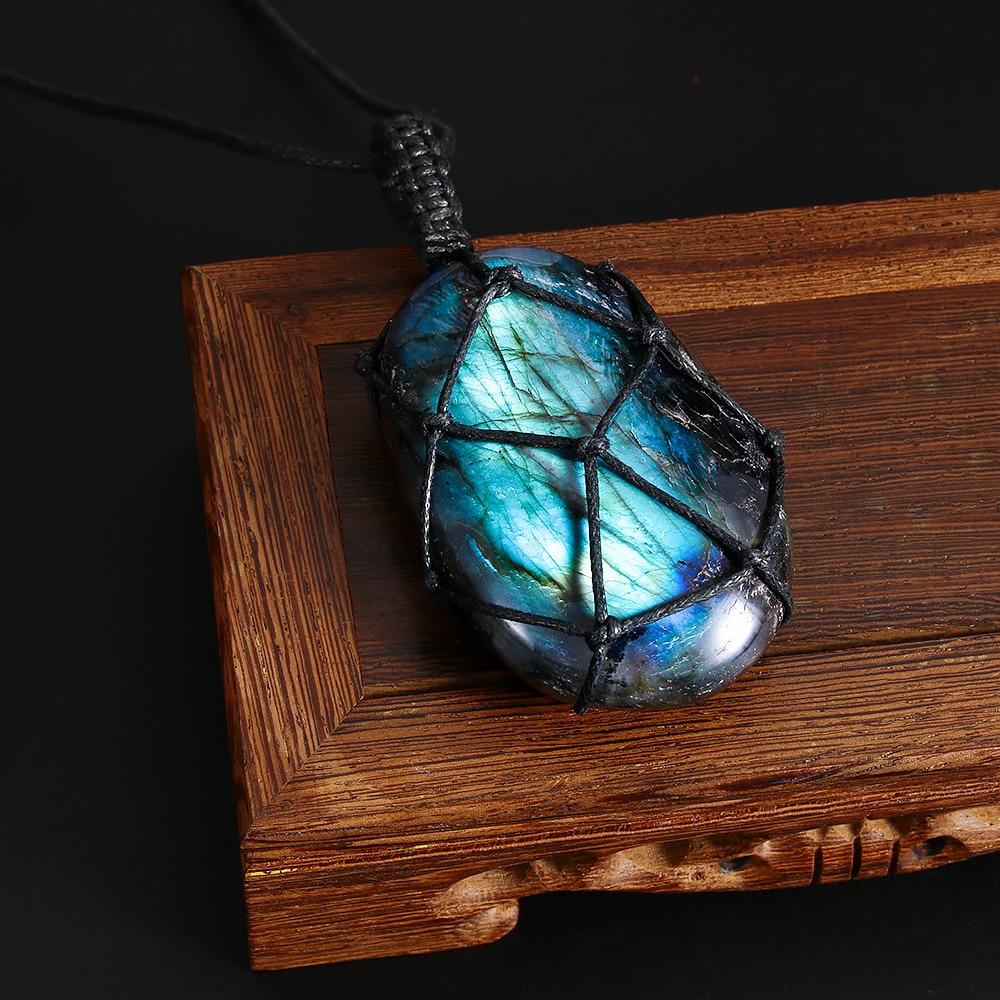 Collier et Pendentif "Bihâna" en Labradorite