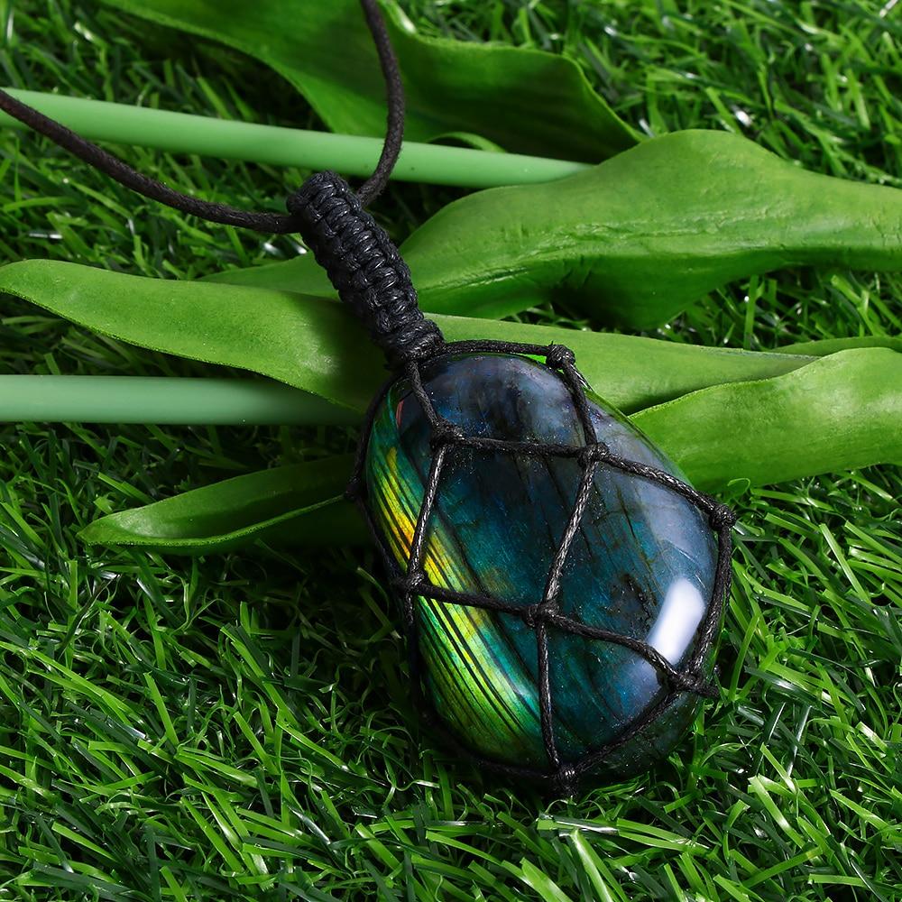Collier et Pendentif "Bihâna" en Labradorite