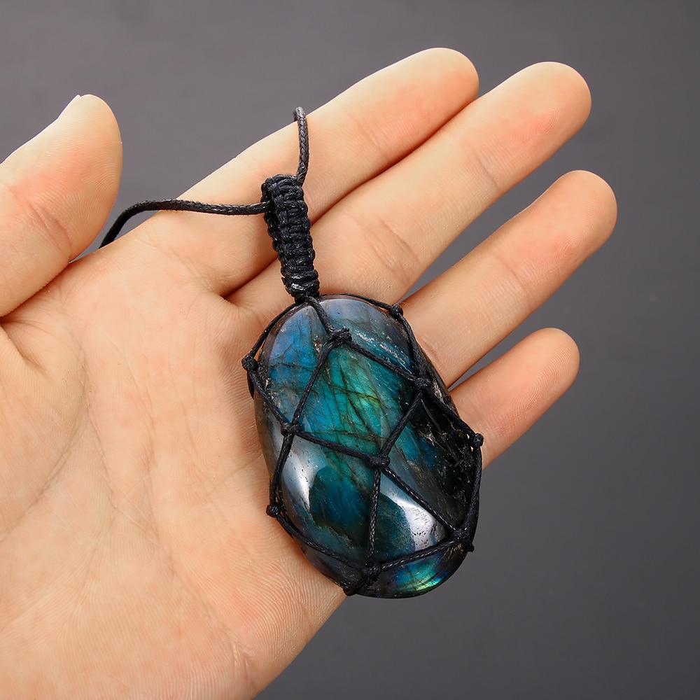 Collier et Pendentif "Bihâna" en Labradorite