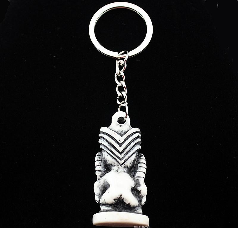 Porte-clé /Déco de sac Tiki blanc - Style polynésien