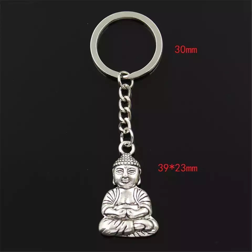 Porte-clé Bouddha en métal