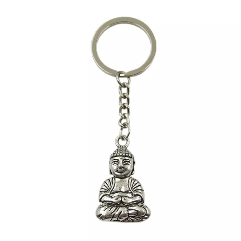 Porte-clé Bouddha en métal