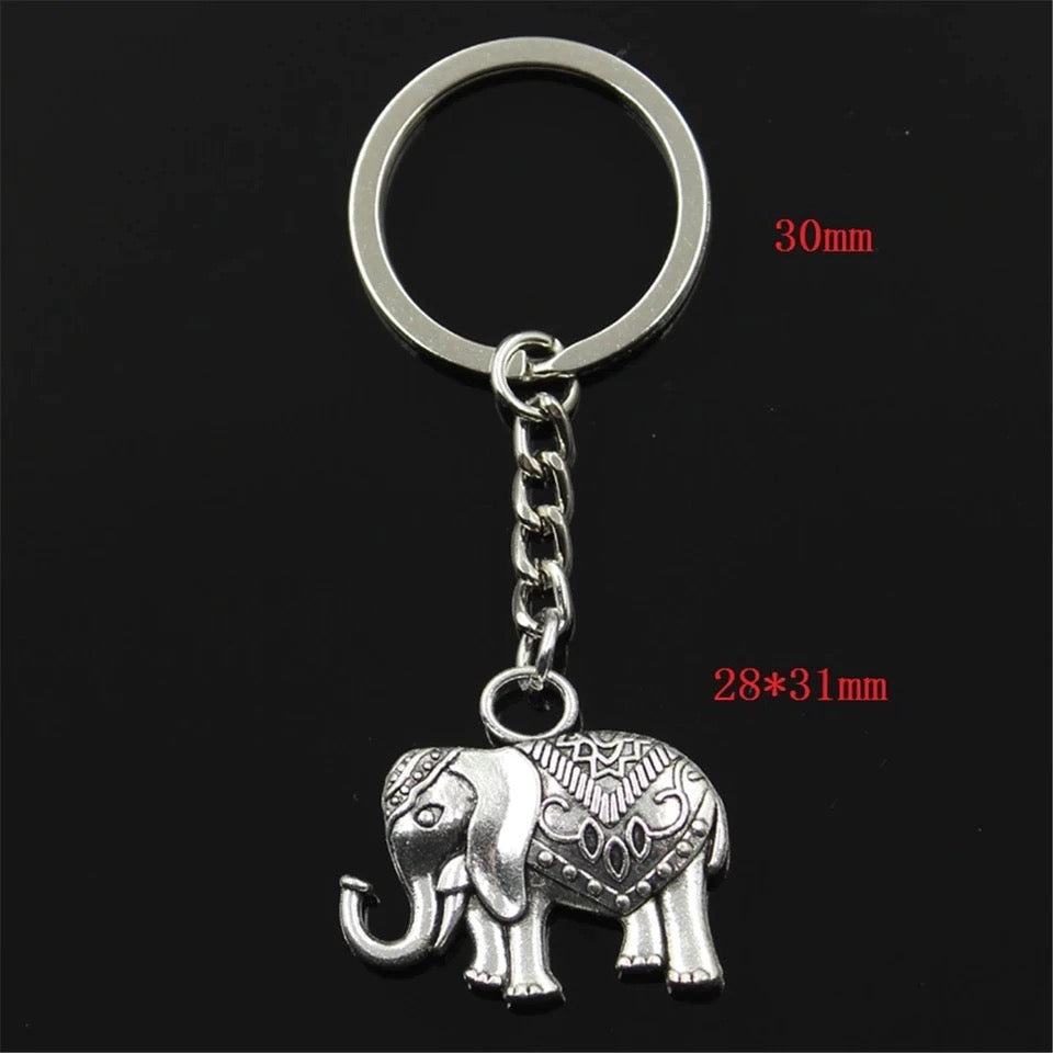 Porte-clé éléphant en métal
