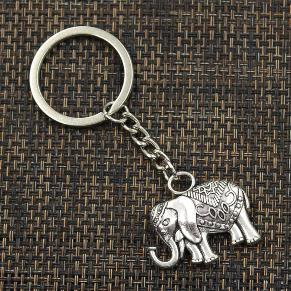 Porte-clé éléphant en métal